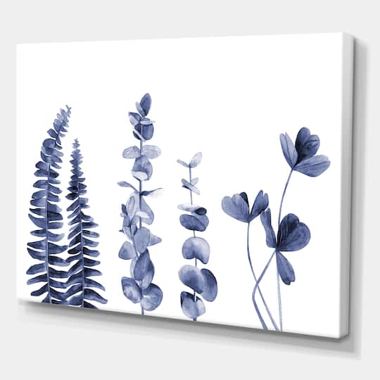 Designart - Navy Blue Eucalyptus I